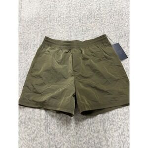 VRST Mens All-In Unlined Shorts 5 Inch Inseam Olive Green Shine Size Medium NWT